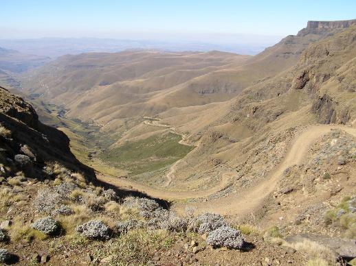 Sani Pass between South Africa and Lesotho