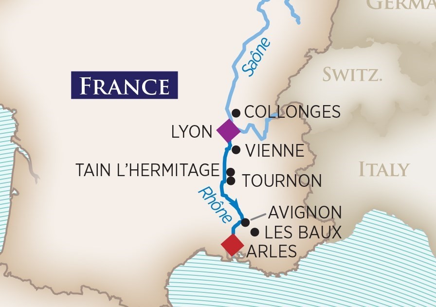 Provence river cruise map